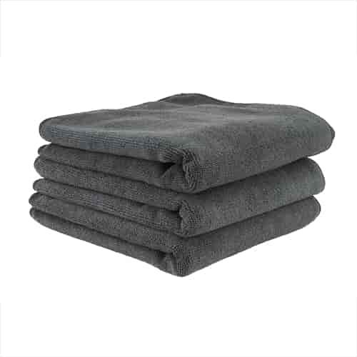 Workhorse Black Professional Grade Microfiber Towels 3 Pack