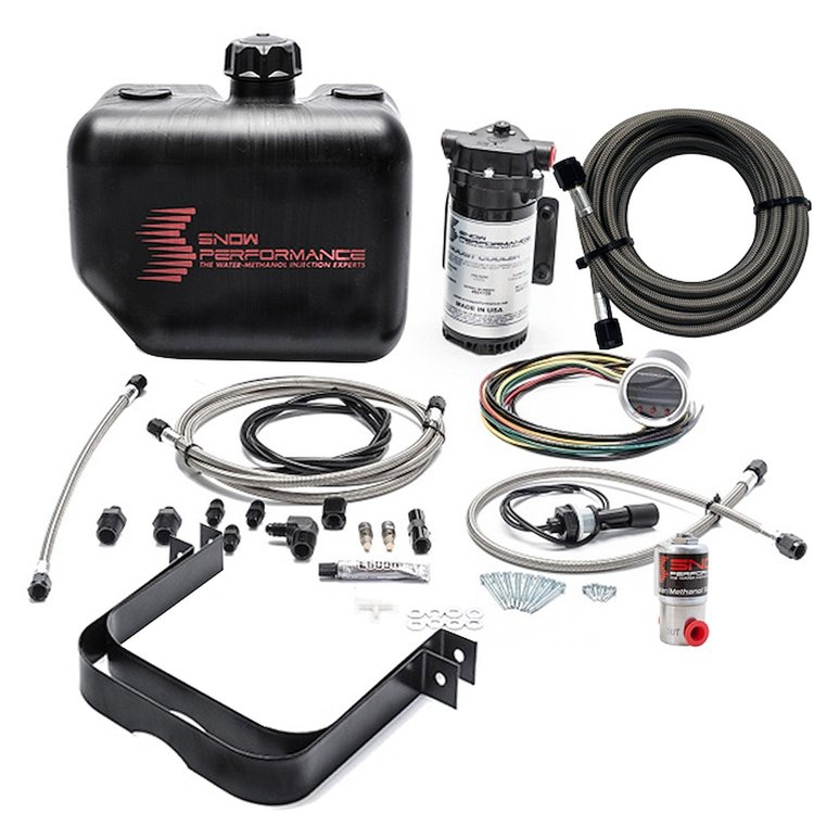 Stage 2.5 Gasoline Boost Cooler Water-Methanol Injection Kit for Forced Induction Engines [Stainless Steel Braided Tubing]