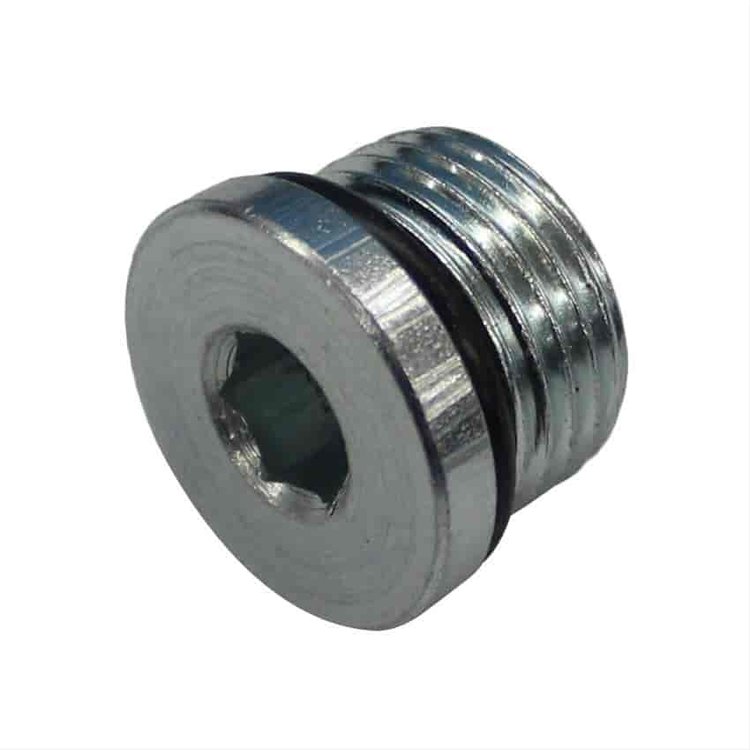 STEEL PLUG 8AN W/ORING