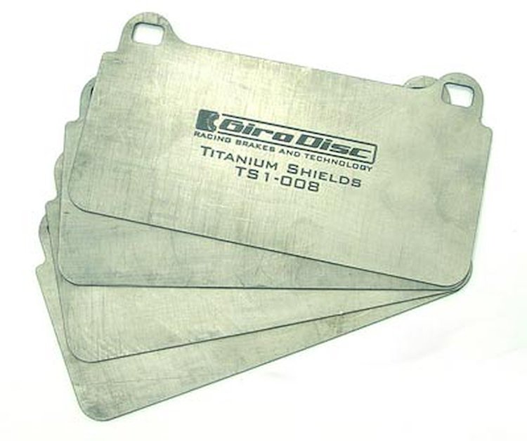 TS-0961-4 Rear Titanium Pad Shields, Evo/STI