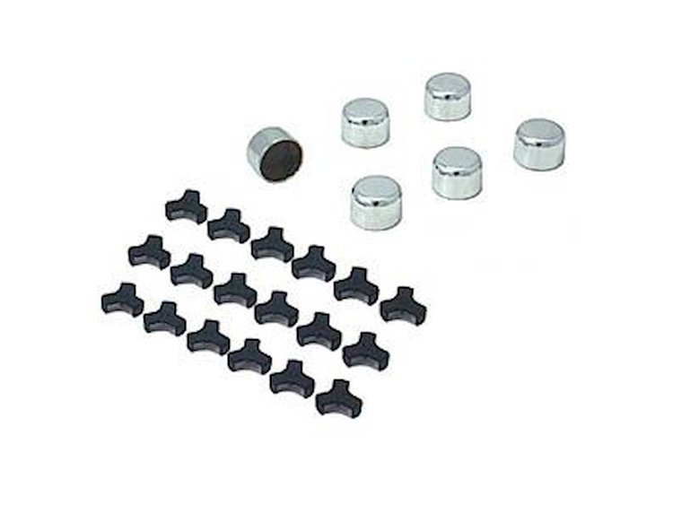 Chrome Bolt Caps Fits 1/2", 12mm & 13mm Bolt Heads