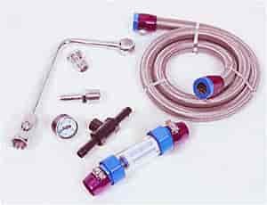 Carburetor Single Feed Line Kit Fits Edelbrock 5/8-20 banjo inlet