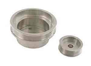 Crankshaft/Alternator Pulley Set Incl. 5 7/8 in. Dia. Crank Pulley/3 in. Dia. Alternator Pulley Polished Aluminum