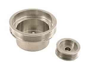 Crankshaft/Alternator Pulley Set Incl. 5 7/8 in. Dia. Crank Pulley/3 in. Dia. Alternator Pulley Polished Aluminum