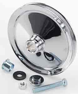 GM Chrome Power Steering Pulley Keyway, single groove