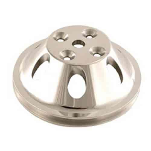 WATER PUMP PULLEY - 1 GRV SB MOPAR POLISHED