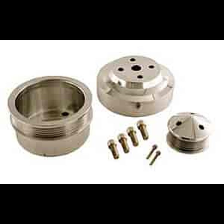Crankshaft/Alternator/Water Pump Pulley Set; Serpentine; Incl. Crankshaft Pulley/Alternator Pulley/W