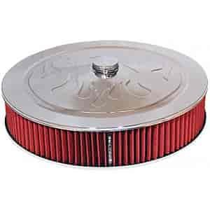 Round Air Cleaner Chrome Plated Steel