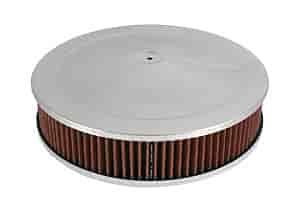 Round Air Cleaner Chrome Plated Steel