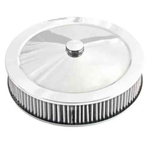 Round Air Cleaner Chrome Plated Steel