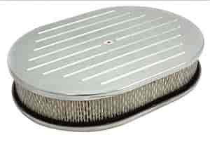 Oval Air Cleaner Polished Aluminum