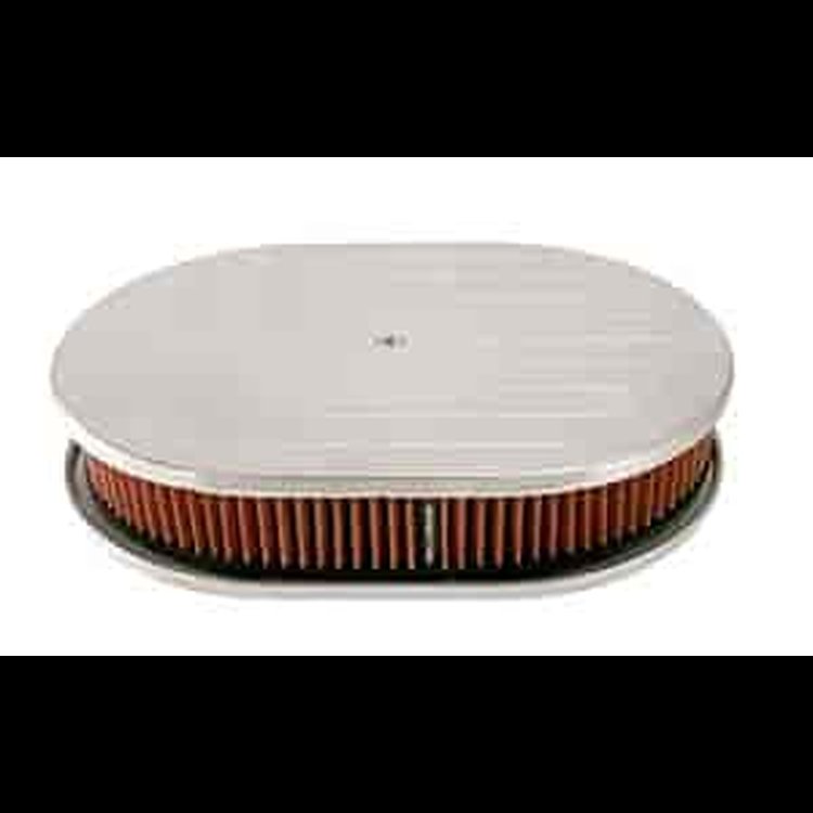 Oval Air Cleaner Polished Aluminum