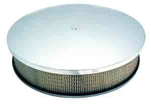 Round Air Cleaner Polished Aluminum