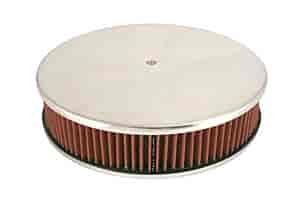 Round Air Cleaner Polished Aluminum
