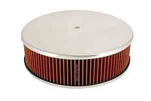 Round Air Cleaner Polished Aluminum