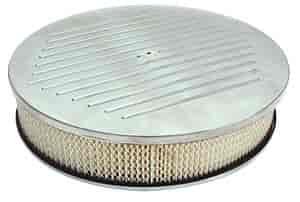 Round Air Cleaner Polished Aluminum