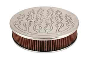 Round Air Cleaner Polished Aluminum