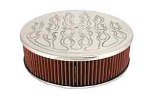 Round Air Cleaner Polished Aluminum
