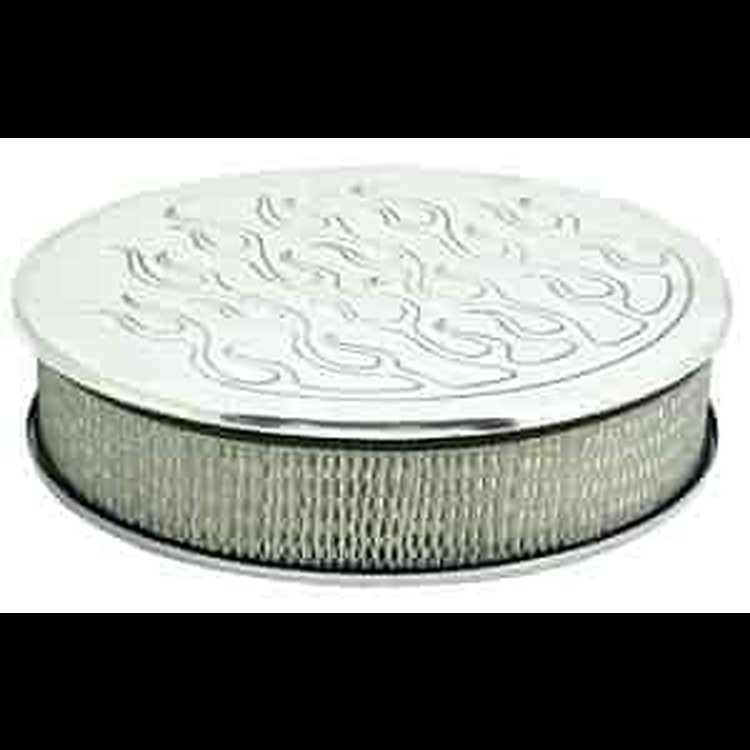 Round Air Cleaner Polished Aluminum