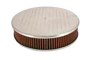 Round Air Cleaner Polished Aluminum