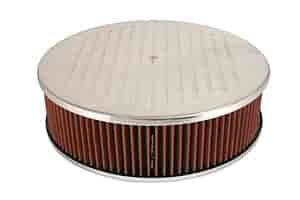 Round Air Cleaner Polished Aluminum