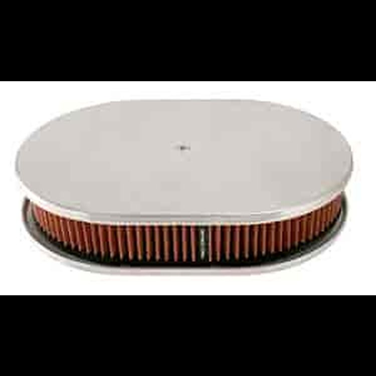 Oval Air Cleaner Polished Aluminum