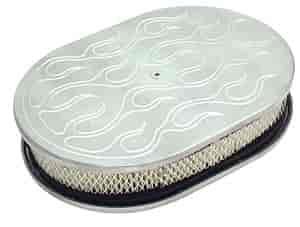Oval Air Cleaner Polished Aluminum