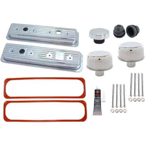 Small Block ChevyChrome Valve Cover Kit