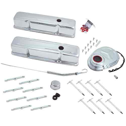 Deluxe Chrome Engine Dress-Up Kit 1958-86 SB-Chevy 283-400 tall
