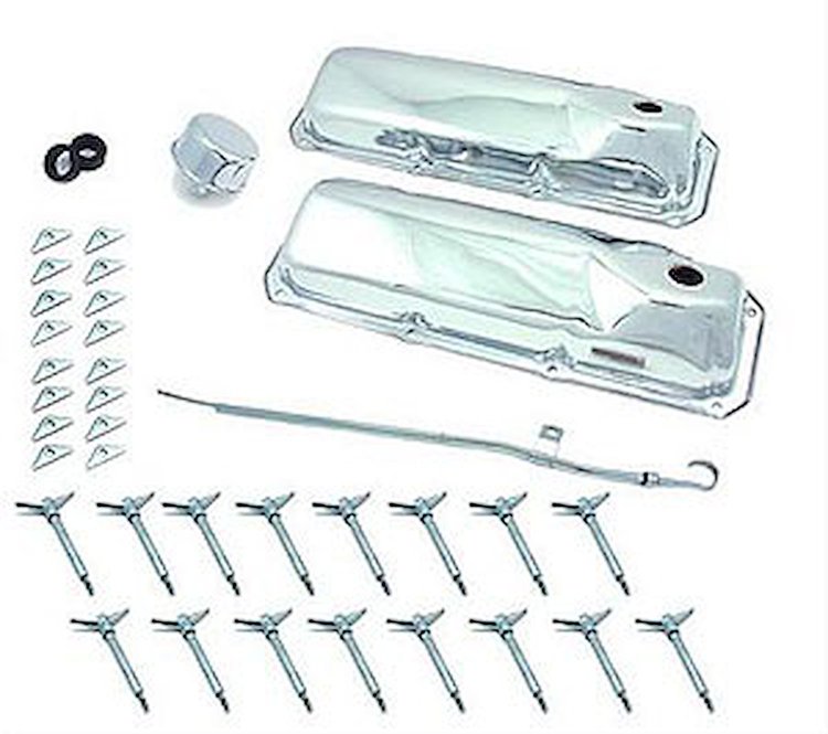 Engine Dress Up Kit Steel, Chrome, Red Filters