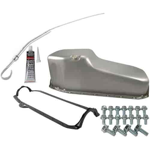 Unplated Oil Pan Kit 1955-79 SB-Chevy 283-350 Includes: