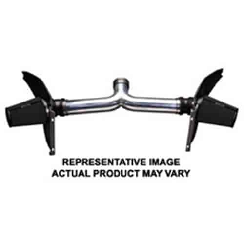 AIR INTAKE KIT 64 65 CHEVY II LSX DUAL 4 INLET SPEED DENSITY / BOOT IN MAFS BLACK HPR FILTERS