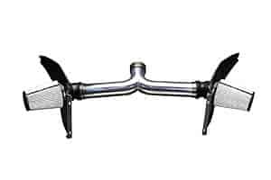 Muscle Car LS Dual Conversion Intake Kit Speed Density, White HPR Filter