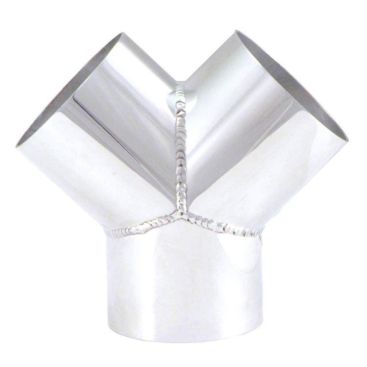 Aluminum Y-Pipe 3" diameter tubing