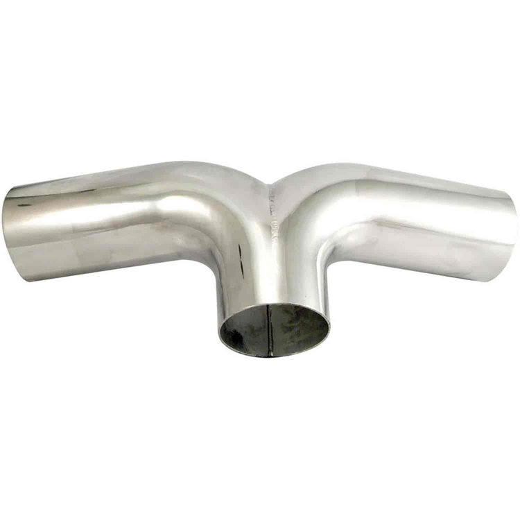 Aluminum Y-Pipe 4" diameter tubing