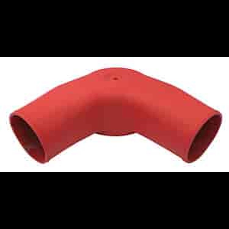 Dual Plenum Powder Coated Red Crinkle Finish Inlets 4"