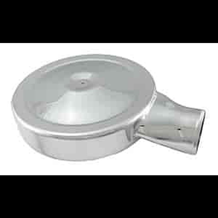 Low Profile Air Box 14" x 3" Housing Single 4" Inlet Chrome Plated Finish
