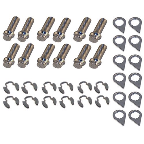 Locking Header Bolts Chevy Corvette 1984-95 W/OEM Headers (12) 3/8-16x2" bolts 12pt
