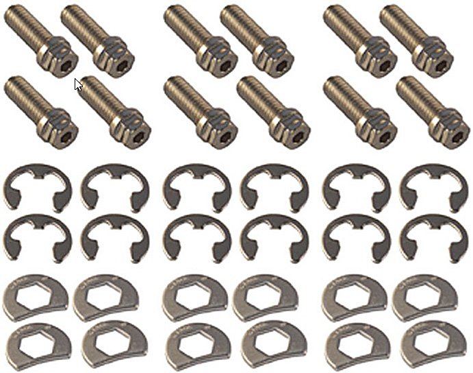 Locking Header Bolt Kit for Small Block Chevy [3/8 in.-16 x 1 in.]