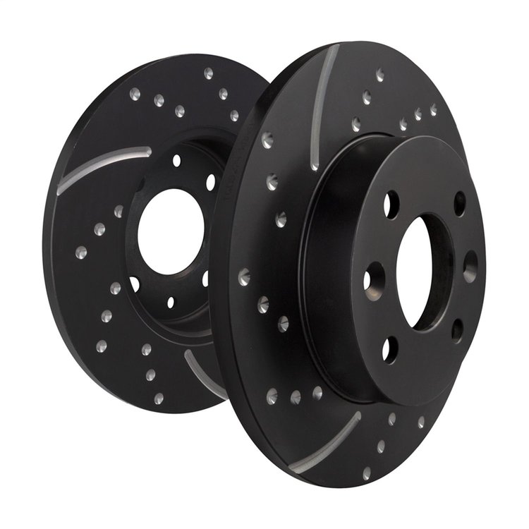 GD7814 Rear 3GD Series Sport Solid 1-Piece Dimpled And Slotted Brake Rotors Fits Select Jeep Wrangler JL, JLU [Set of 2]