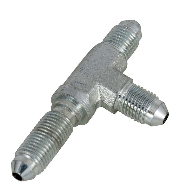 3 AN fitting / bulkhead tee-on-run