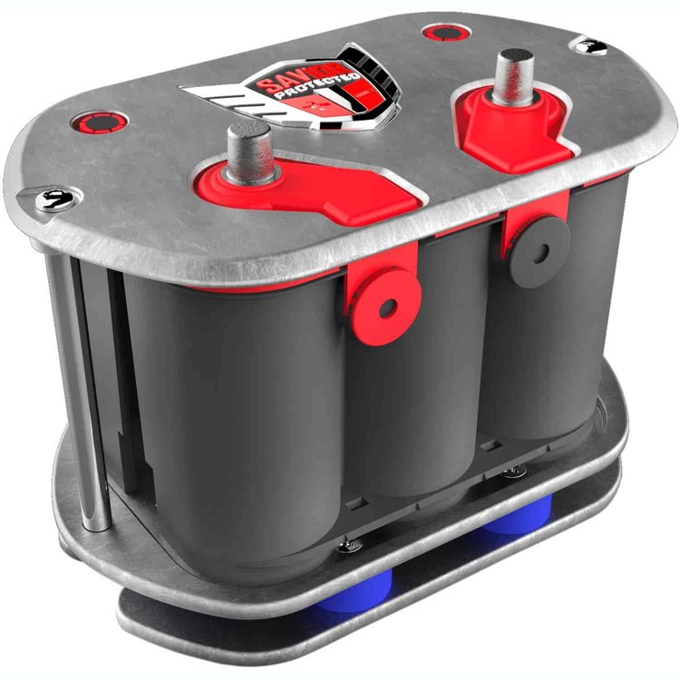 Pro-Lite Battery Case Group 34 Unpainted with Optima Red Top Kit