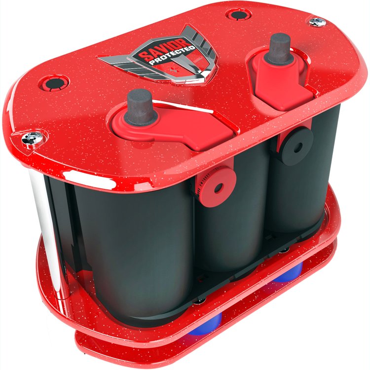 Show Case Battery Case Group 34 Red with Optima Red Top Kit