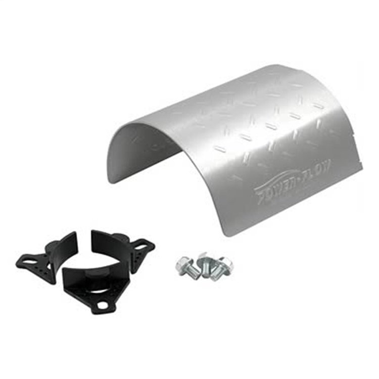 Polished Universal Diamond Plate Heat Shield, Fits most 3in to 3.5in Air Filters.