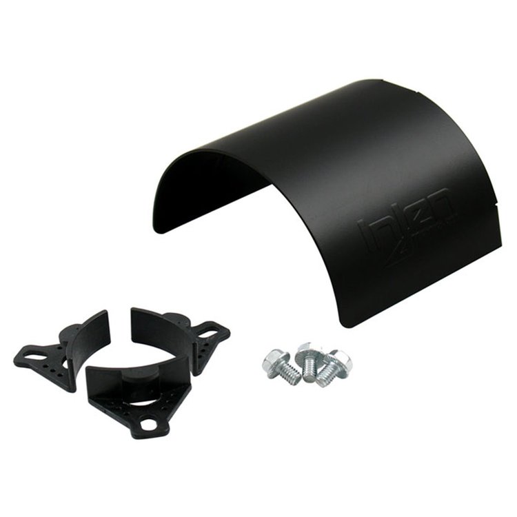 Black Universal Heat Shield, Fits most 2.75in to 3in Air Filters.