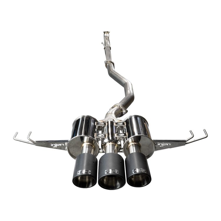 Stainless Steel Cat-Back Exhaust System w/ Carbon Fiber Tips, 2017-2020 Honda Civic Type R 2.0L Turbo