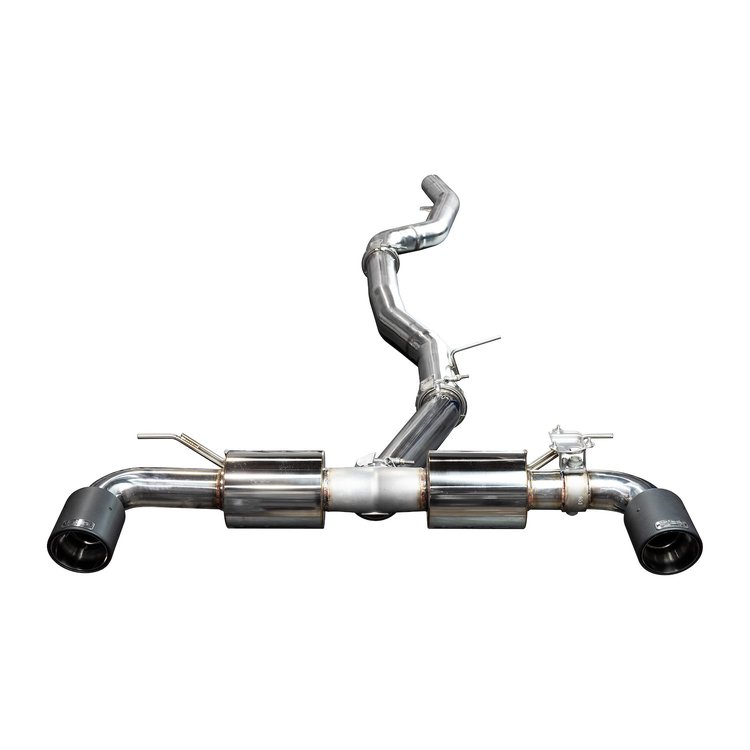 Performance Stainless Steel Cat-Back Exhaust System w/ Carbon Fiber Tips, 2020-2021 Toyota GR Supra 3.0L Turbo (A90/A91)