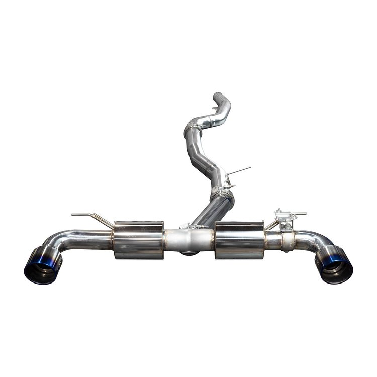 Performance Stainless Steel Cat-Back Exhaust System w/ Burnt Titanium Tips, 2020-2021 Toyota GR Supra 3.0L Turbo (A90/A91)