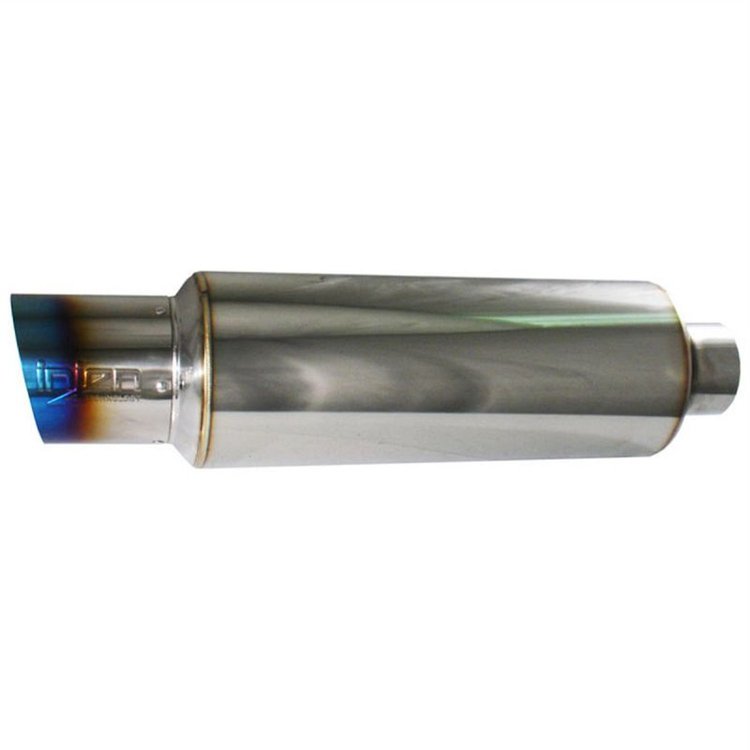 Universal Muffler w/ Titanium Burnt Tip, 3 in. Inlet