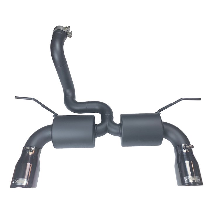 Black Dual Axle Back Exhaust System, 2018-2021 Jeep Wrangler JL 3.6L, 2018-2021 Jeep Wrangler JL 2.0L Turbo